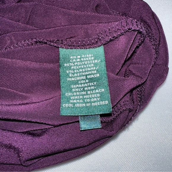 Lauren by Ralph Lauren dress dark‎ plum purple size 8 - Picture 4 of 5